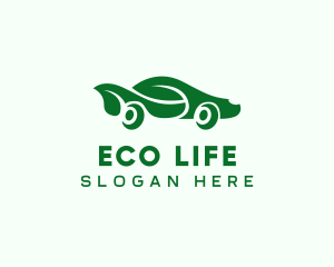 Green Eco Car logo design