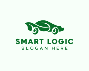 Green Eco Car logo design