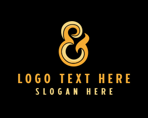 Luxury Ampersand Lettering logo