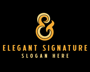 Luxury Ampersand Lettering logo design