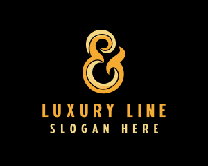 Luxury Ampersand Lettering logo design