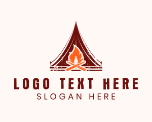 Outdoor Campfire Tent logo design
