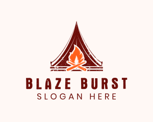 Outdoor Campfire Tent logo design