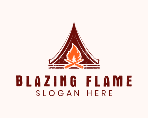 Outdoor Campfire Tent logo design