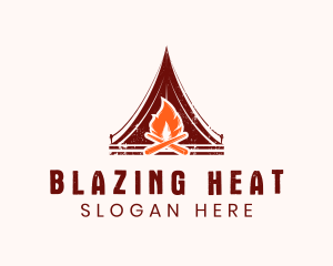 Outdoor Campfire Tent logo design