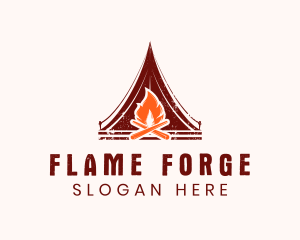 Outdoor Campfire Tent logo design