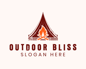 Outdoor Campfire Tent logo design