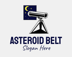 Window Stargazing Telescope logo design