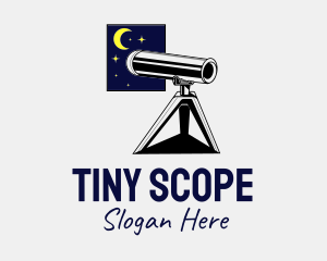 Window Stargazing Telescope logo design