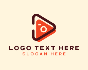 Camera Play Button logo design