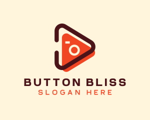 Camera Play Button logo design