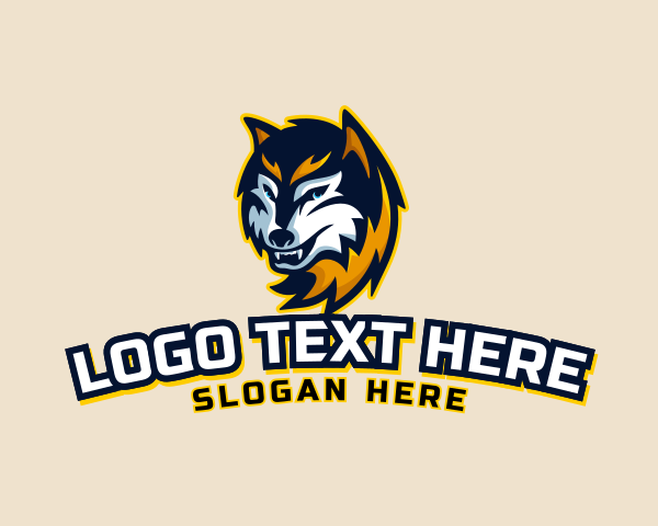 Wolf logo example 1