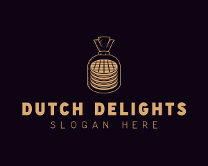 Stroopwafel Waffle Bakery logo design