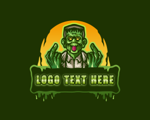 Cursing Zombie Profanity logo design