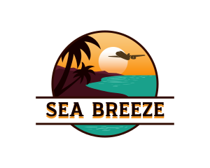 Flight Sea Sunset logo design