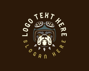 Biker Bulldog Helmet logo