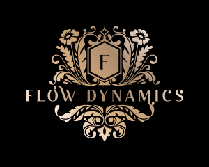 Luxury Floral Shield logo design