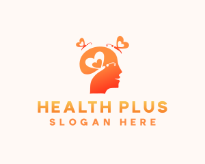 Mental Health Heart Butterfly logo design