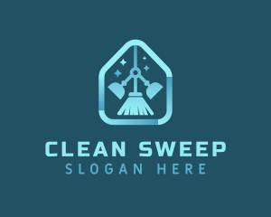 Broom & Dustpan Cleaner logo design