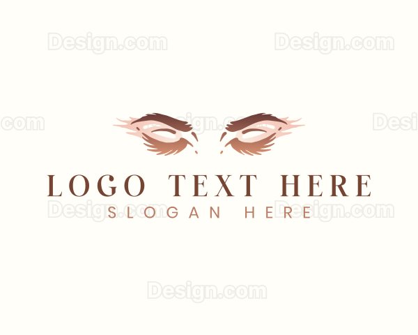 Eyelash Woman Cosmetic Logo