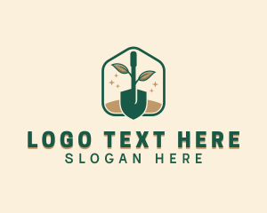 Gardening Shovel Plant logo design