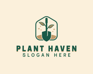 Gardening Shovel Plant logo design