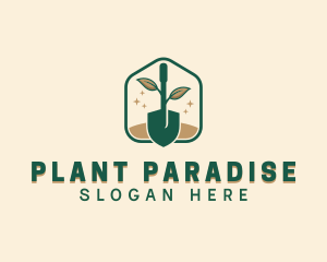 Gardening Shovel Plant logo design