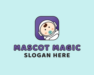 Astronaut Baby Nursery logo design