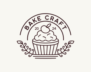 Cherry Cupcake Baker logo design