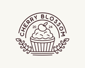 Cherry Cupcake Baker logo design