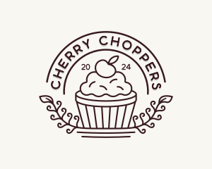 Cherry Cupcake Baker logo design