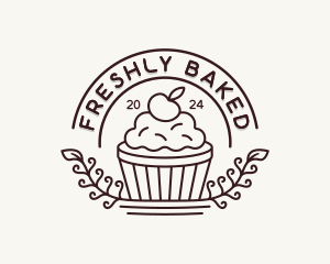 Cherry Cupcake Baker logo design