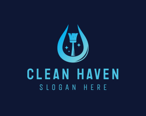 Janitorial Cleaning Housekeeper logo design