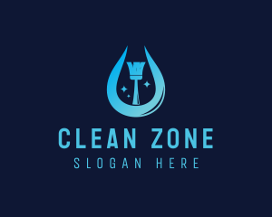 Janitorial Cleaning Housekeeper logo design