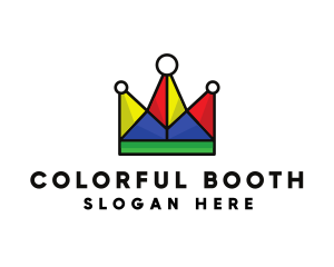 Colorful Buffoon Crown logo design