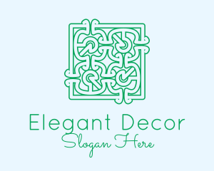 Green Moroccan Pattern  logo design