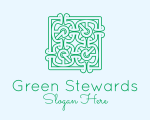 Green Moroccan Pattern  logo design