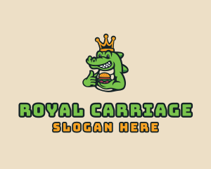 Royal Crocodile Burger logo design