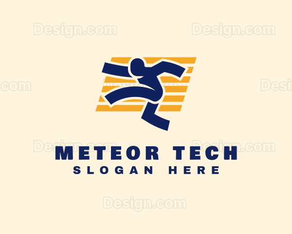 Fast Running Athlete Logo