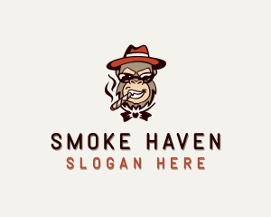 Monkey Smoking Cigar logo