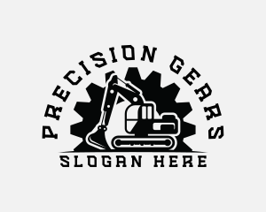 Construction Excavator Gear logo design