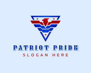 Patriotic Eagle Crest logo design