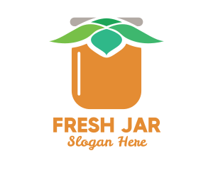 Orange Leaves Jar logo design