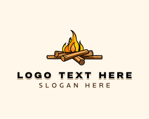 Wood Bonfire Camping logo