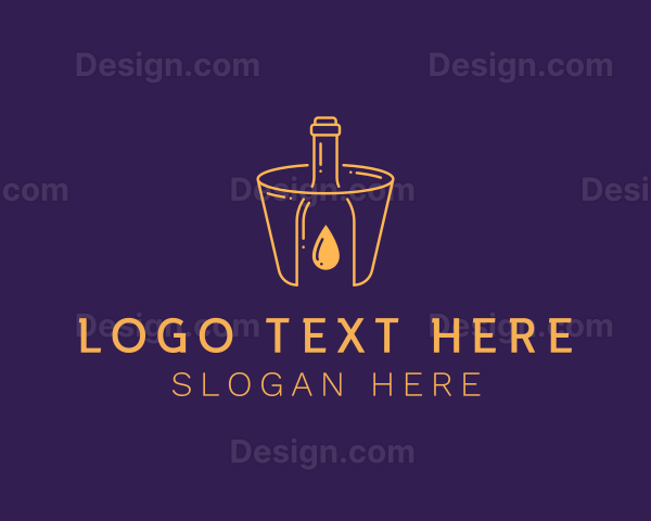 Wine Glass Droplet Logo