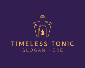 Wine Glass Droplet logo