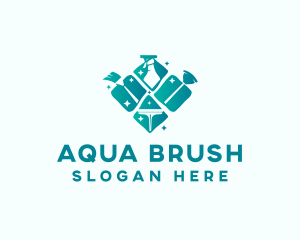 Cleaning Sanitary Disinfection logo design