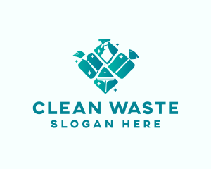 Cleaning Sanitary Disinfection logo design