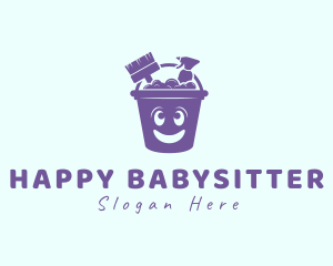 Housekeeping Happy Pail logo design