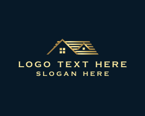 Real Estate House Roof logo design